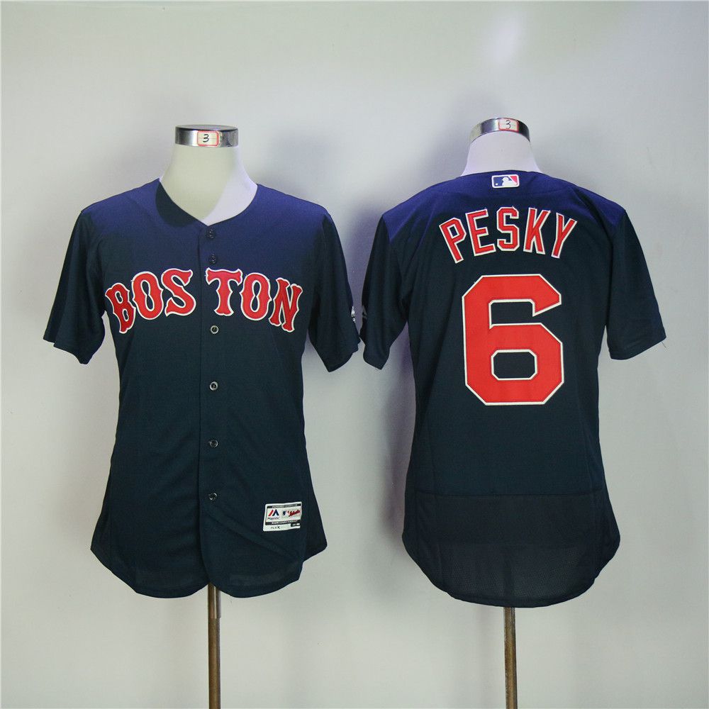 Men Boston Red Sox #6 Pesky Blue MLB Jerseys